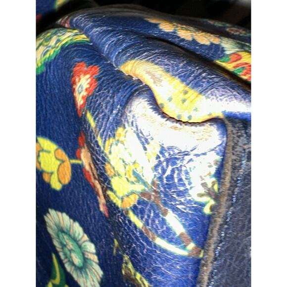 Patricia Nash Poppy Leather Tote In Birds Of Paradise Patriot Blue Purse Handbag - Picture 10 of 16